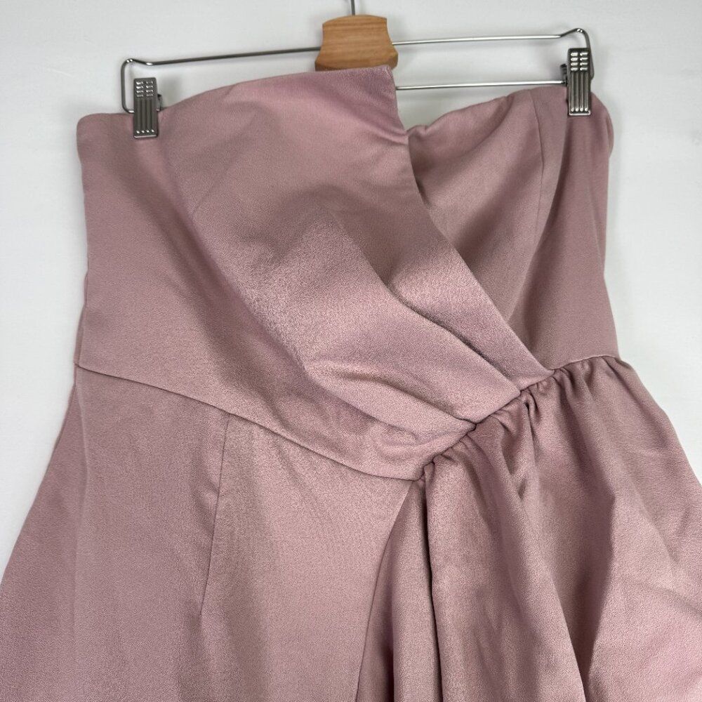 Elliatt Reception Strapless Ruffle Midi Dress Purple Pink XL - Picture 5 of 11